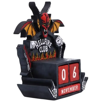 Stranger Things Ewiger Kalender Hellfire Club 15 cm