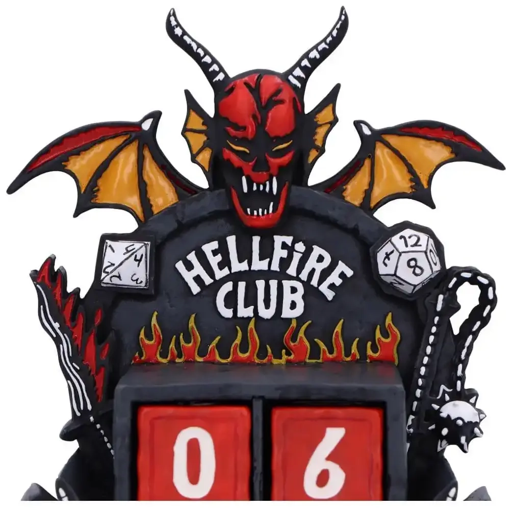 Stranger Things Ewiger Kalender Hellfire Club 15 cm