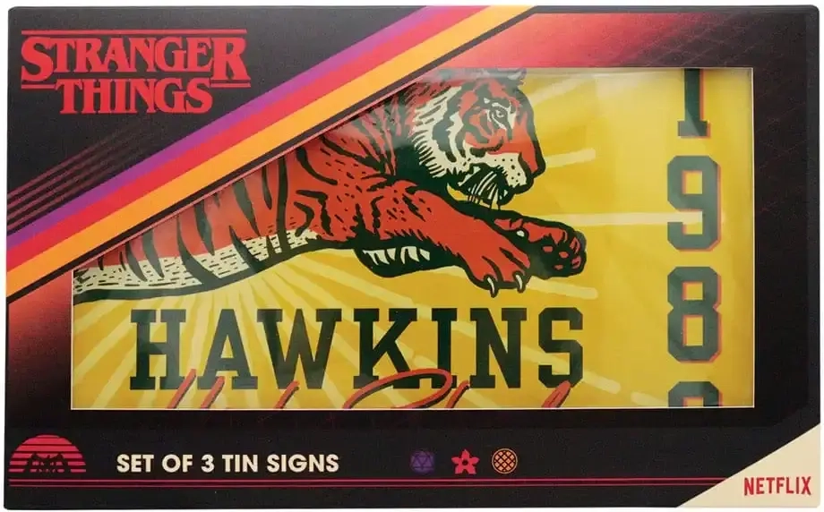 Stranger Things Set of 3 Tin Signs