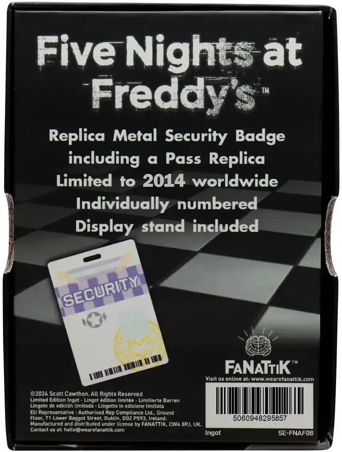 Five Nights at Freddy's Replica Security Badge