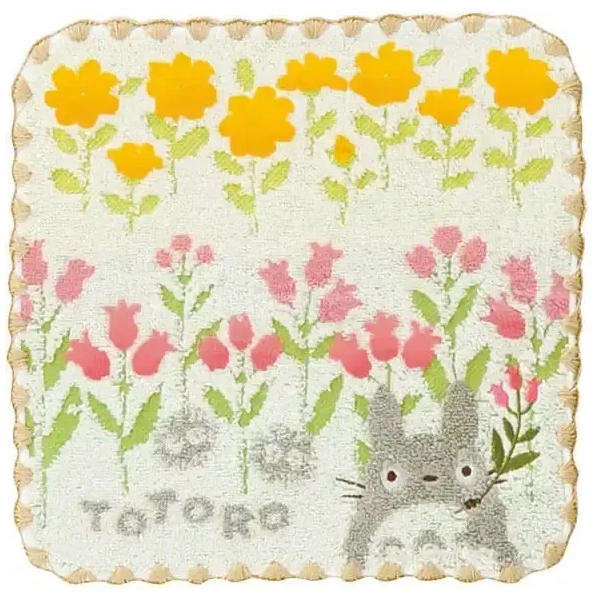Mini Towel Totoro Wild flowers 25x25 cm - My Neighbor Totoro