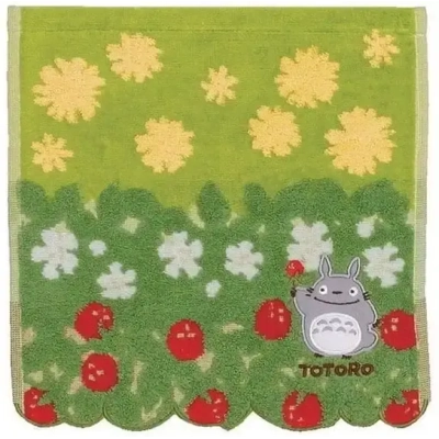 Mini Towel Totoro Flowers & Stawberries 25x25 cm - My Neighbor Totoro