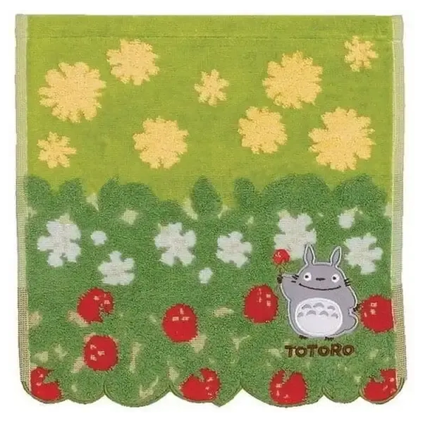 Mini Towel Totoro Flowers & Stawberries 25x25 cm - My Neighbor Totoro