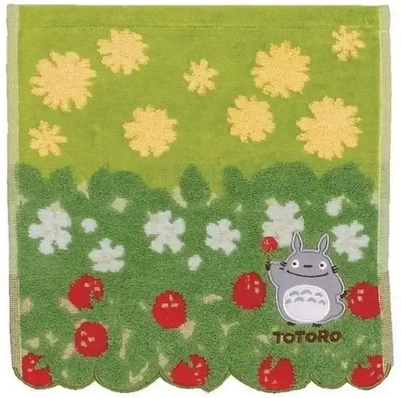 Mini Towel Totoro Flowers & Stawberries 25x25 cm - My Neighbor Totoro