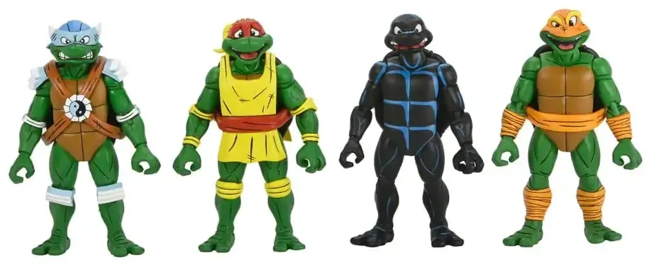 TMNT (Archie Comics) - 7” Scale Action Figure - Stump Wrestling Turtles 4 Pack