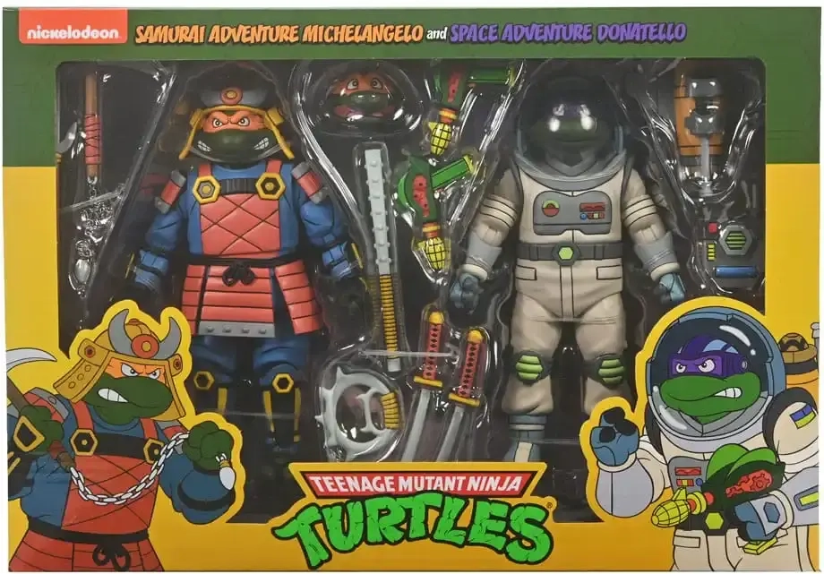 TMNT (Cartoon) – 7” Scale Action Figures - Space Adventure & Samurai Turtles 2 Pack