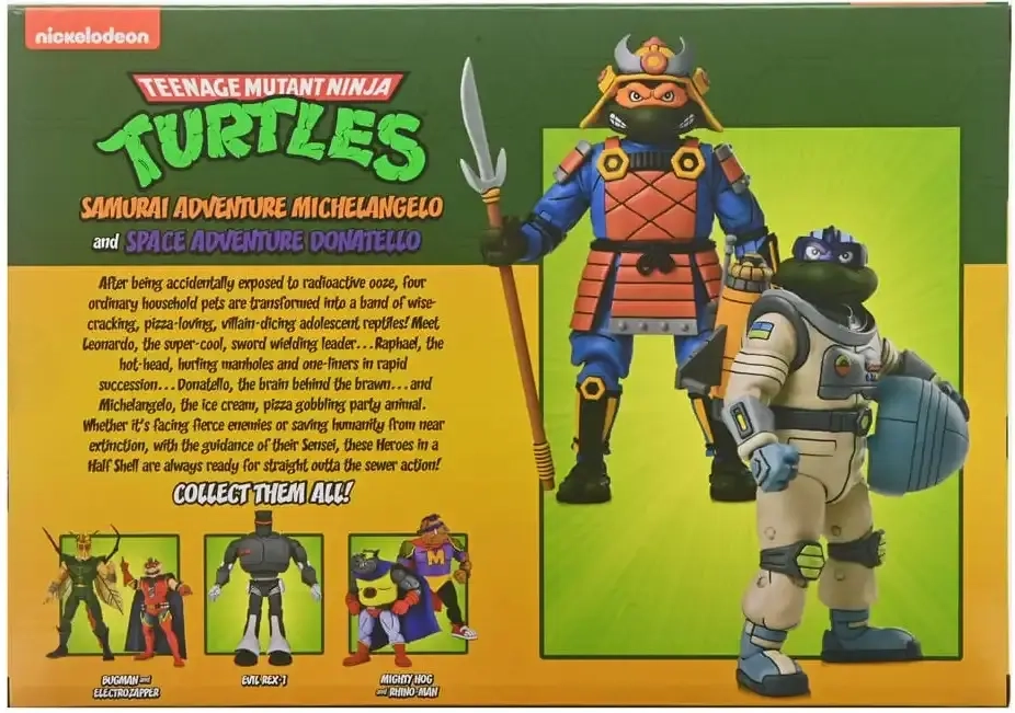 TMNT (Cartoon) – 7” Scale Action Figures - Space Adventure & Samurai Turtles 2 Pack