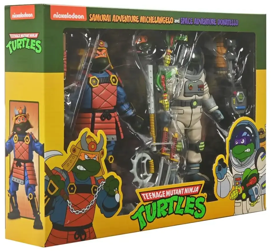 TMNT (Cartoon) – 7” Scale Action Figures - Space Adventure & Samurai Turtles 2 Pack