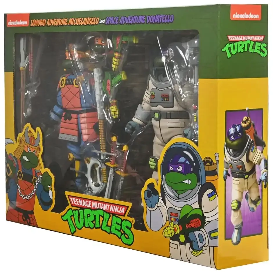 TMNT (Cartoon) – 7” Scale Action Figures - Space Adventure & Samurai Turtles 2 Pack