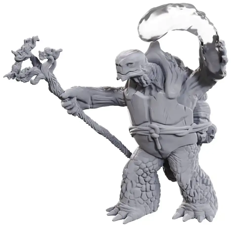 D&D Nolzur's Marvelous Miniatures: Tortle Druid & Wild Shape Giant Lizard
