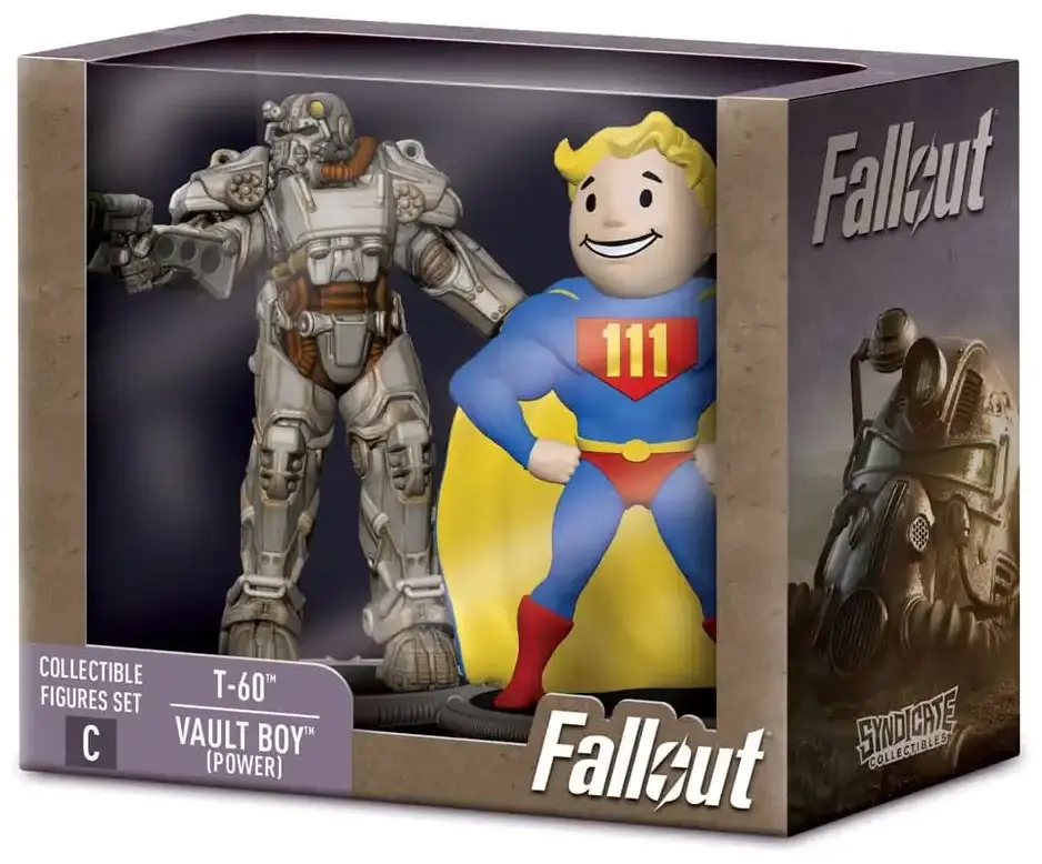 Fallout Collectible Figures Set T-60 & Vault Boy (Power)