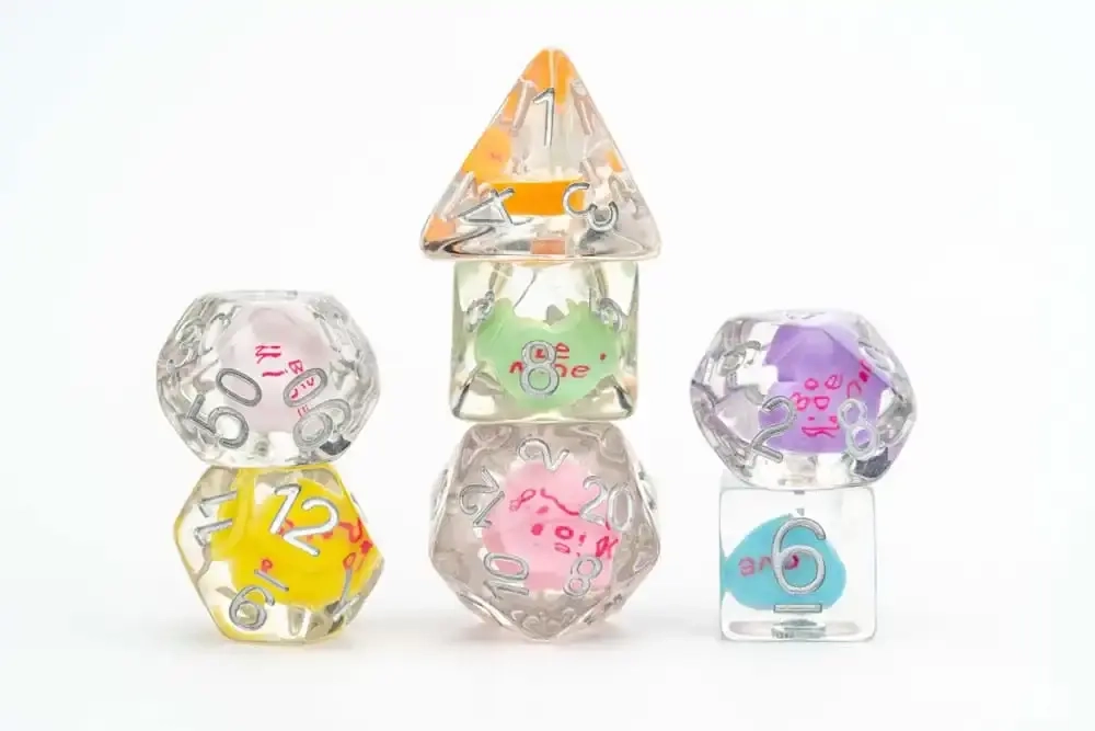 16mm Resin Poly Dice Set: Love Dice