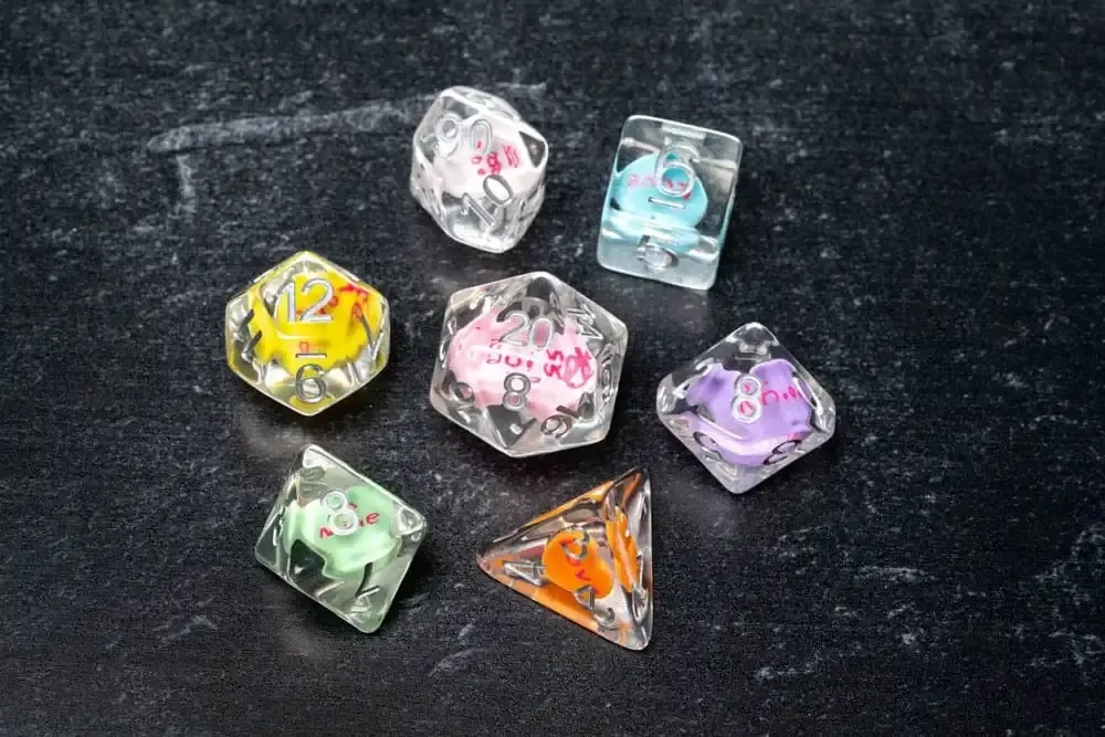 16mm Resin Poly Dice Set: Love Dice