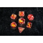 Dragon Storm Inclusion Resin Dice Set Red Dragon