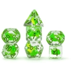 Dragon Storm Inclusion Resin Dice Set Green Dragon