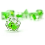 Dragon Storm Inclusion Resin Dice Set Green Dragon