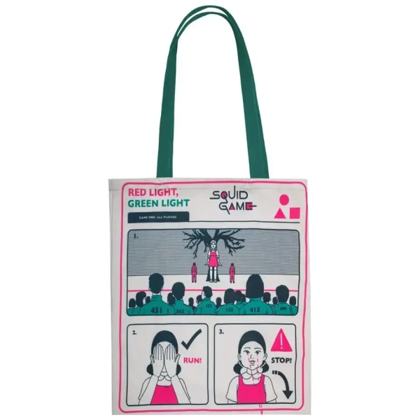 Tote Bag Young-hee Blue Print - Squid Game