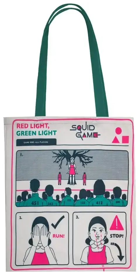 Tote Bag Young-hee Blue Print - Squid Game