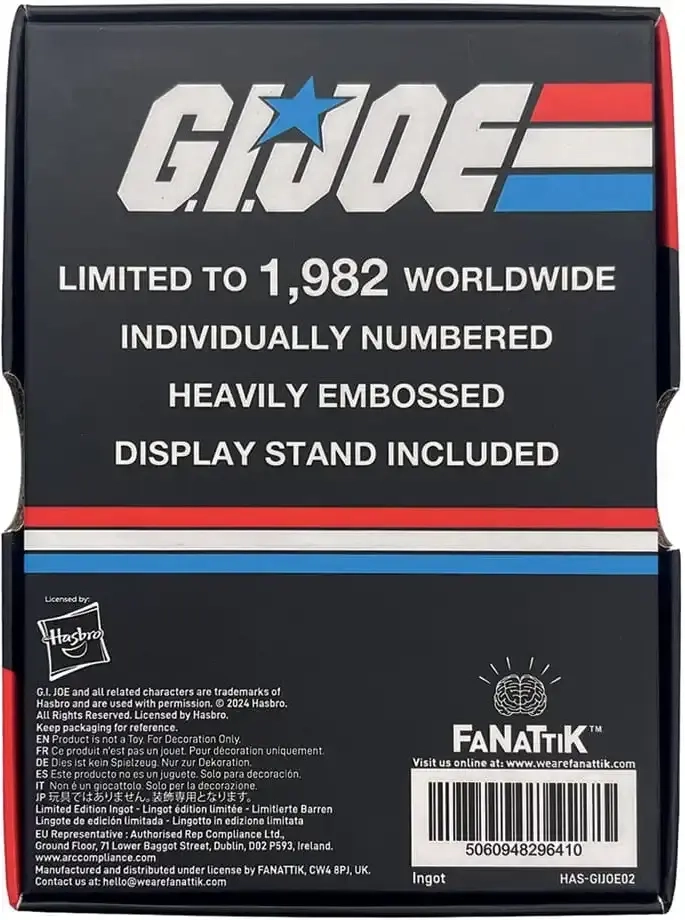 G.I. Joe: A Real American Hero #1 Limited Edition Ingot