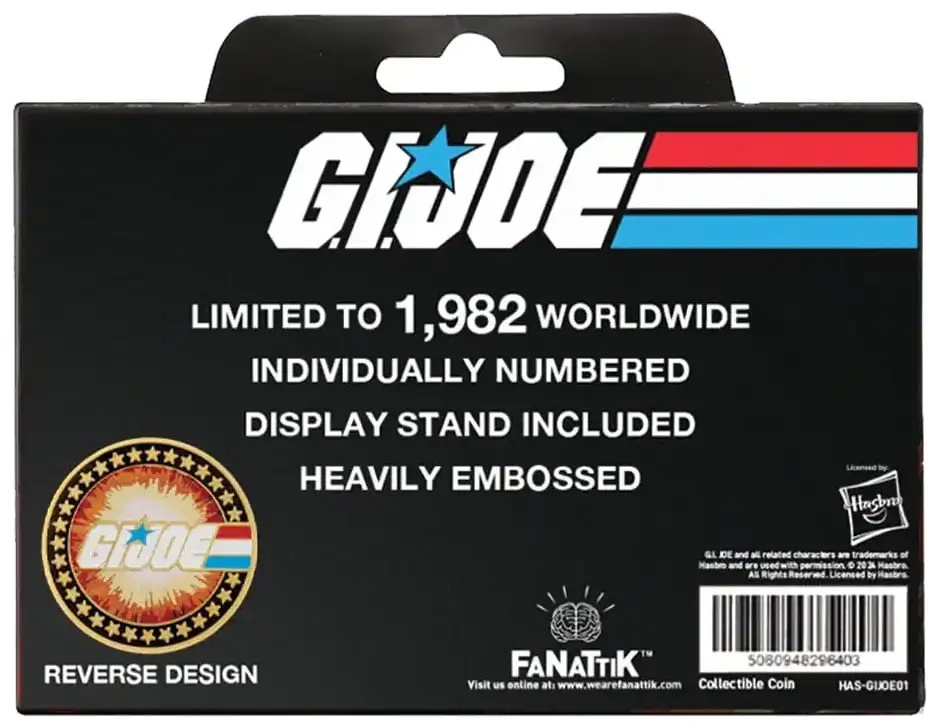 G.I. Joe: A Real American Hero 60th Anniversary 24k Gold Plated Coin