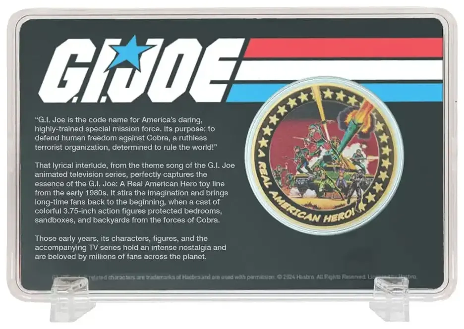 G.I. Joe: A Real American Hero 60th Anniversary 24k Gold Plated Coin