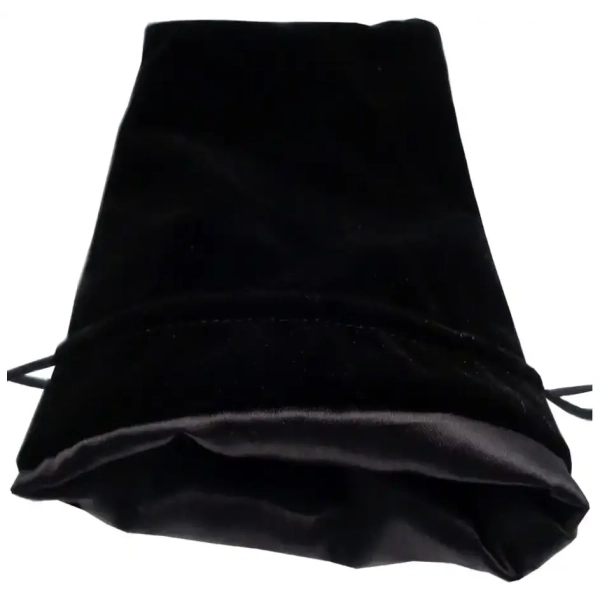 Black Velvet Dice Bag with Black Satin Lining 6x8 Black Velvet Dice Bag with Black Satin Lining 6x8