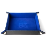 Velvet Folding Dice Tray 10x10 Blue with Leather Backing Velvet Folding Dice Tray 10x10 Blue with Leather Backing