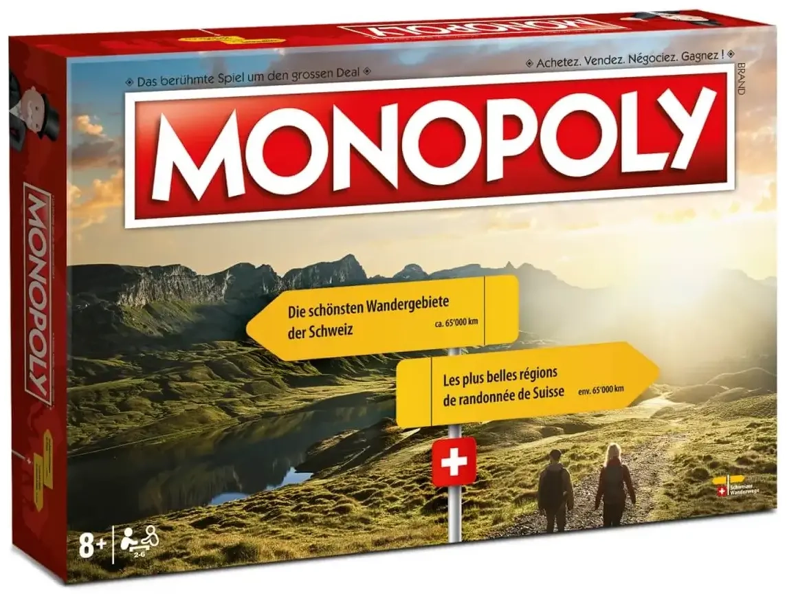 Monopoly Die schönsten Wandergebiete der Schweiz