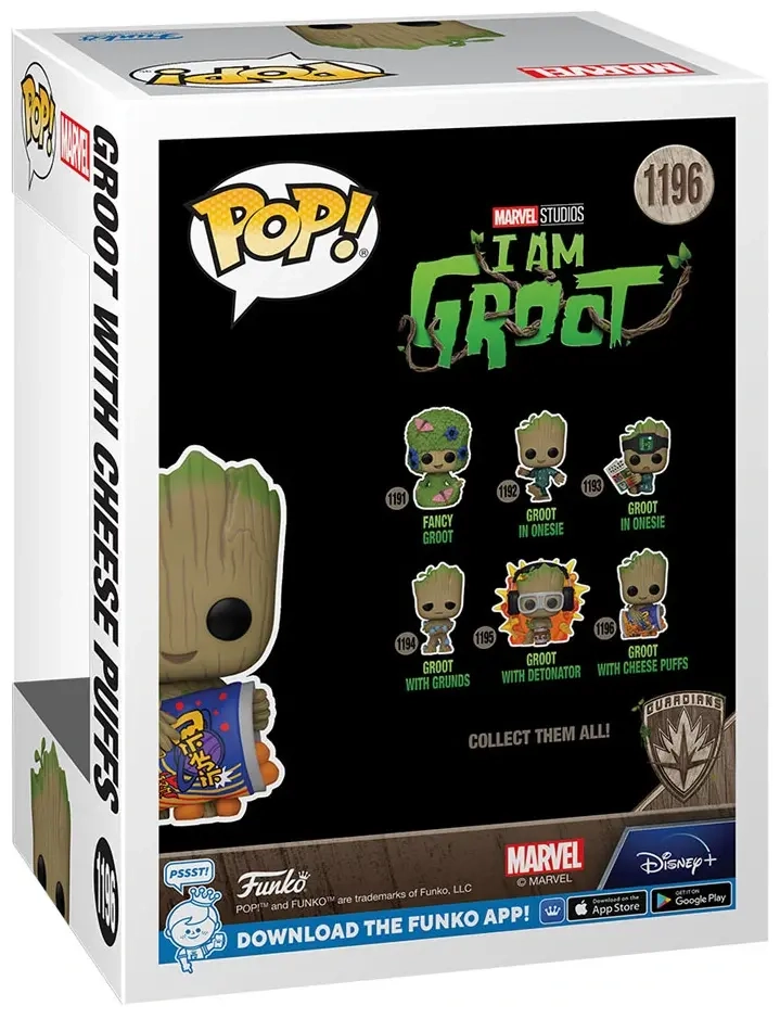 POP Marvel - I am Groot - Groot with Cheese Puffs