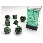 RPG Dice Sets Jade/Gold Scarab Polyhedral 7-Die Set