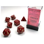 Dice Sets Burgundy/Gold Vortex Polyhedral 7-Die Set