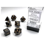 Dice Sets Black/Gold Opaque Polyhedral 7-Die Set