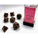 Dice Sets Blue Blood/Gold Scarab Polyhedral 7-Die Set