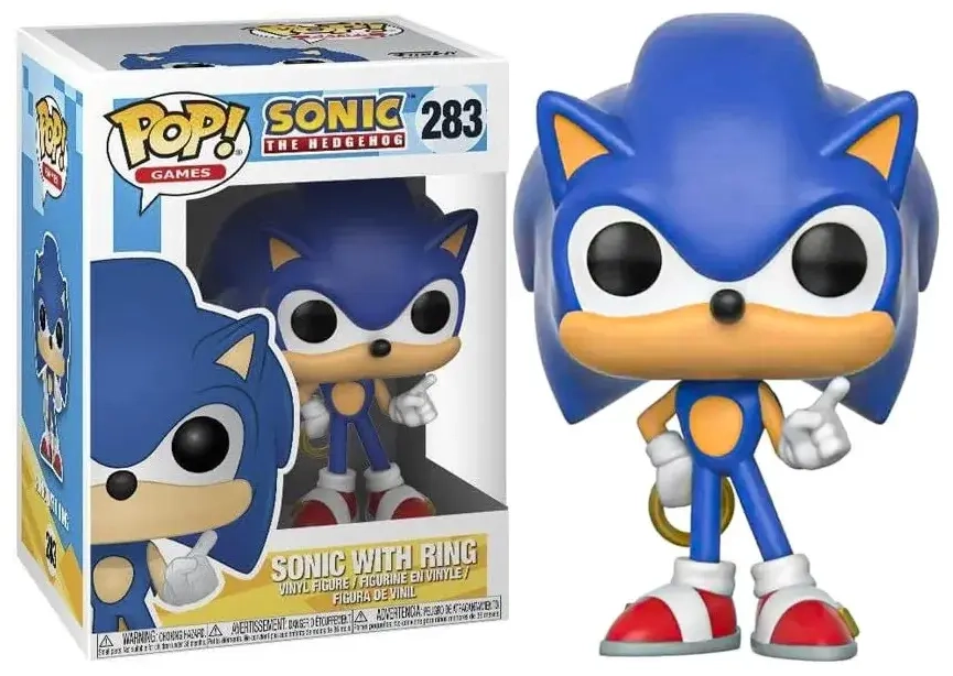 Funko POP! Games: Sonic - Sonic with Ring Vinyl Figur 10cm