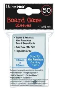 UP - Board Game Sleeves - American Size 41x63mm (50 Sleeves)