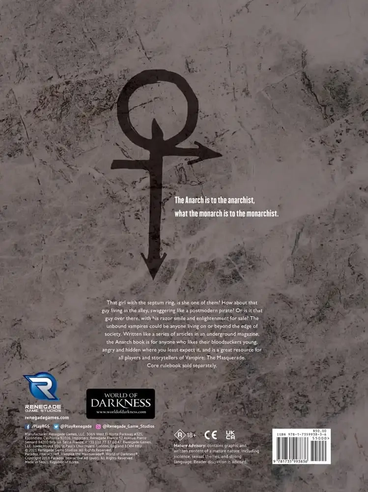 Vampire: The Masquerade Anarch Sourcebook - EN