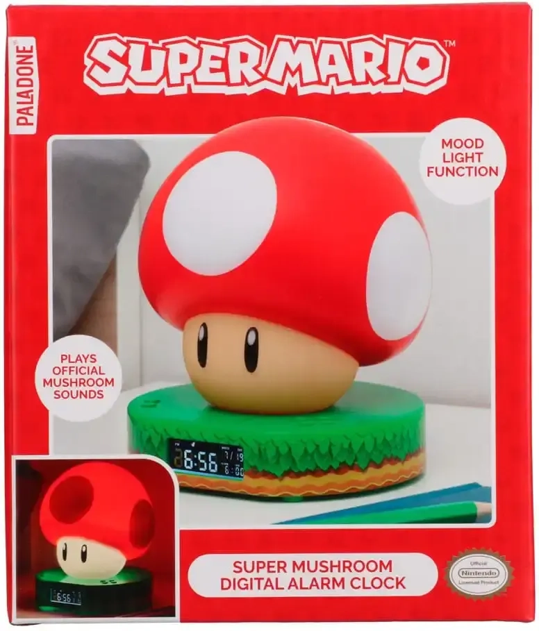 Super Mario Super Mushroom Digital Alarm Clock