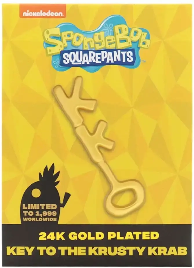 SpongeBob SquarePants 24k Gold Plated Replica Krusty Krab Key