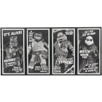 Universal Monsters x TMNT - 7” Scale Action Figure - 4 Pack Turtles Black & White
