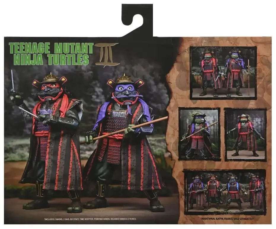 TMNT 3 (Movie) - Turtles in Time - 7" Scale Action Figures - Donatello & Raphael 2 Pack