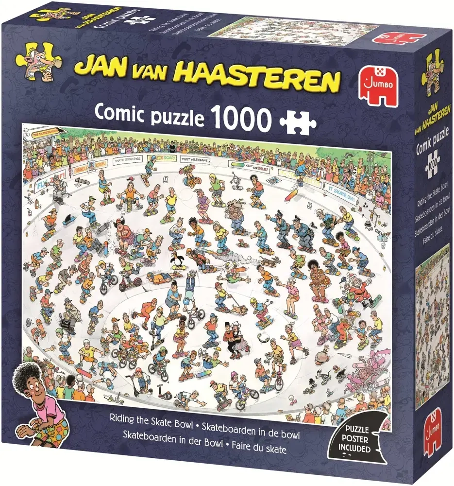 Skateboarden in der Bowl - Jan van Haasteren