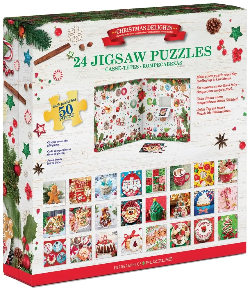 Puzzle Adventskalender - Weihnachtsleckereien - 24 Puzzles
