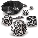 ENHANCE Tabletop RPGs 7pc Metal RPG Dice (Collector's Edition Black)