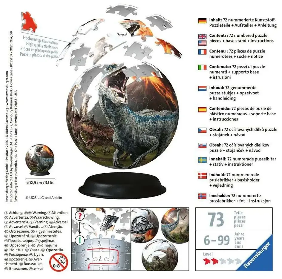 3D Puzzle-Ball - Jurassic World 2