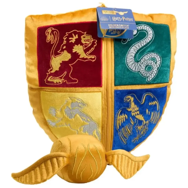 Harry Potter - Hogwarts Crest and Golden Snitch Plush