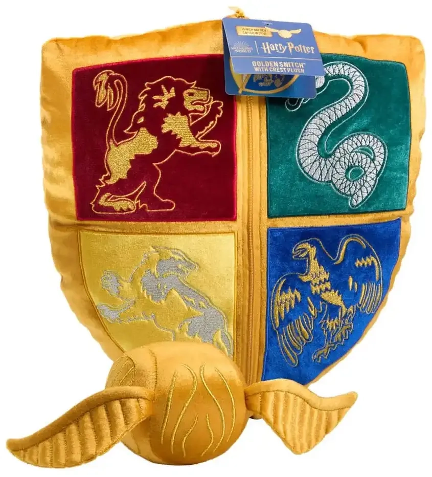 Harry Potter - Hogwarts Crest and Golden Snitch Plush