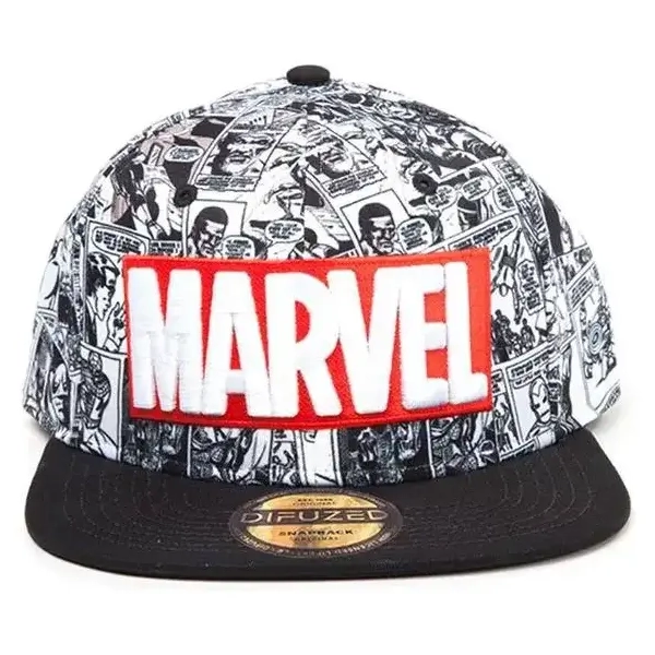 Marvel - Classic Red and White Logo - Snapback Cap