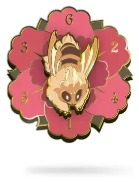 Floral Dragons Vespon Spin Pin D6