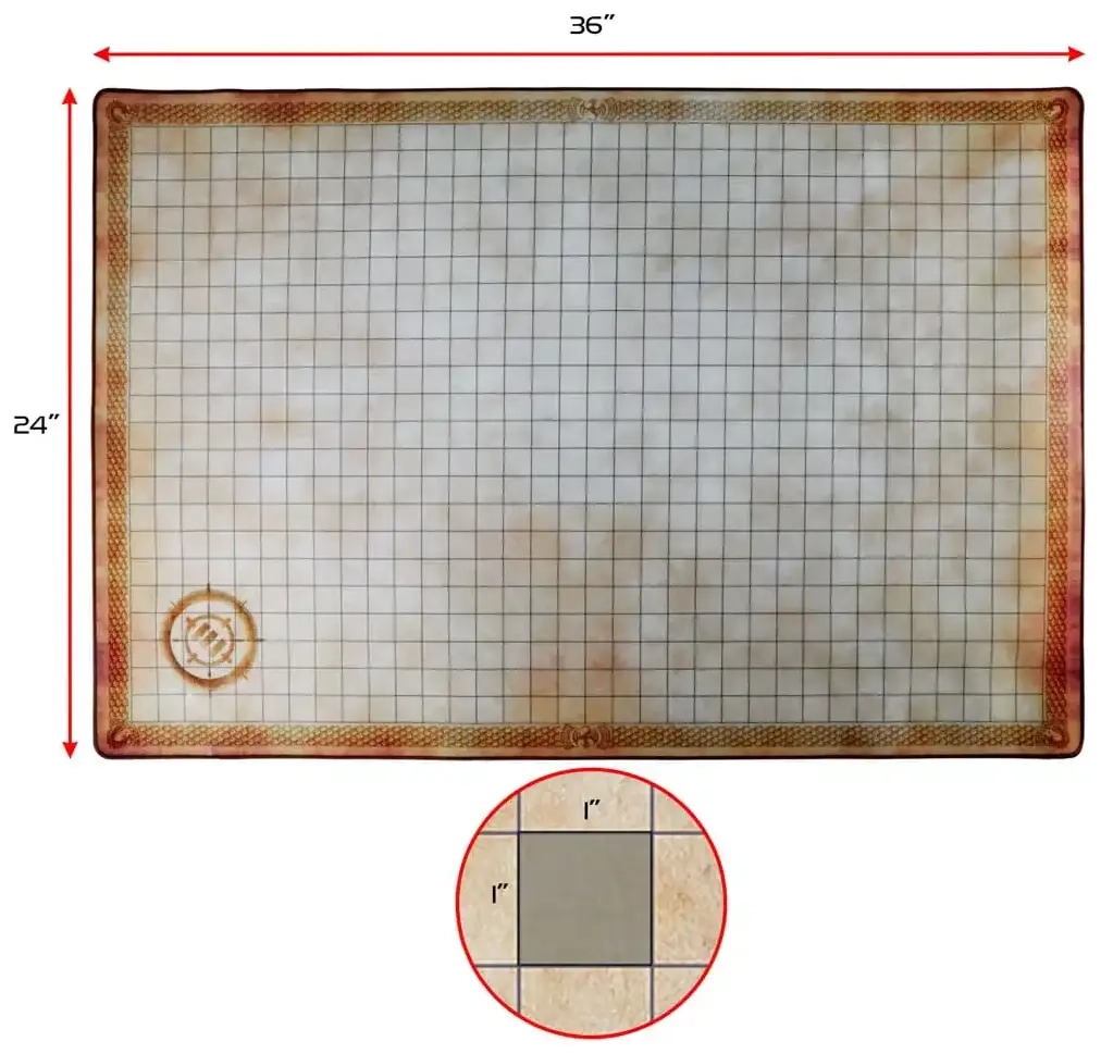 ENHANCE Tabletop RPGs Deluxe RPG Grid Mat Campaign Kit