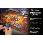ENHANCE Trading Card Games TCG Playmat with Stitched Edges (Flames)